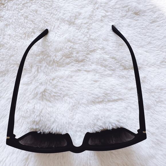 Ora Black Angular Frame Sunglasses - Picture 3 of 11